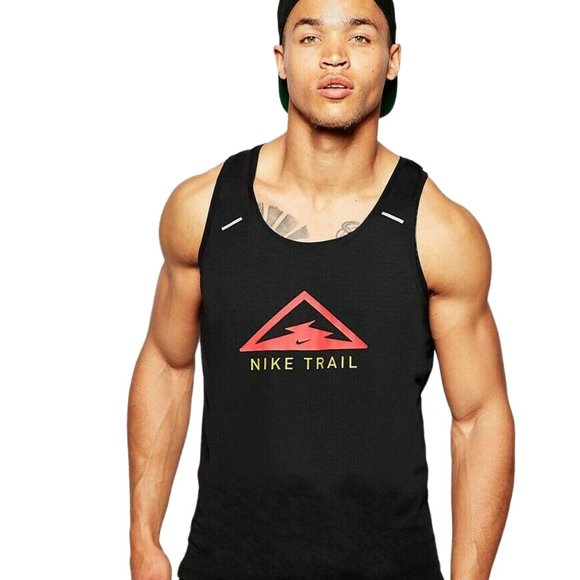 Nike Other - Nike Trail Rise 365 Breathe Running Tank Top Black Laser Crimson red DJ0598-010